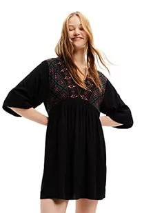 Desigual Damska sukienka Vest_Marian, 2000 Black Casual Dress, XS - Sukienki - miniaturka - grafika 1