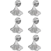 Zawiasy, okucia i inne akcesoria - srebrne uchwyty do szuflad w kształcie liścia miłorzębu - miniaturka - grafika 1