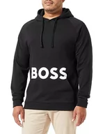 Bluzy męskie - BOSS Męska bluza Fashion H LOUNGEW, czarny (Black1), M - miniaturka - grafika 1