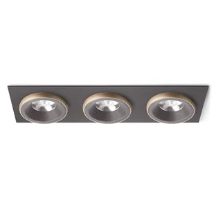 Redlux oprawa sufitowa LED Sharm SQ III 3x(10W 2700lm 3000K) 24° brąz/perłowo-złota wpuszczana R13262 - Lampy sufitowe - miniaturka - grafika 1