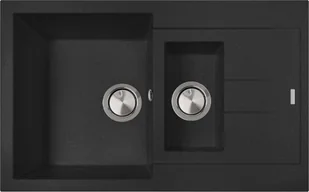 Zlew PLADOS ELEGANCE 78.15 CZARNY METAL (black metalik 44) (AM781544) - Zlewozmywaki - miniaturka - grafika 1