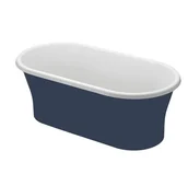 Wanny - Wanna wolnostojąca Polimat Amona New 150x75 cm owalna granatowy/biały połysk 00507 - miniaturka - grafika 1