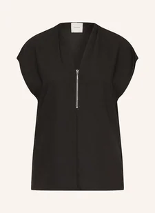 Calvin Klein Bluzka Bez Rękawów Georgette schwarz - Bluzki damskie - miniaturka - grafika 1