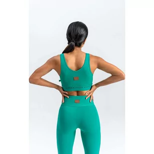 Biustonosz sportowy LABELLAMAFIA SPORTS BRA BRAVE GREEN - Bielizna sportowa damska - miniaturka - grafika 3