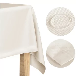 Obrus 120x260 Plamoodporny Klasyczny Elegant Krem Jasny Beż - Obrusy i serwetki - miniaturka - grafika 1