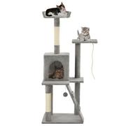 Drapaki dla kotów - vidaXL Drapak dla kota ze słupkami sizalowymi 120 cm szary 170590 - miniaturka - grafika 1