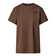 Koszulki sportowe damskie - Koszulka The North Face Redbox 0A87NK1OI1 - brązowa - miniaturka - grafika 1