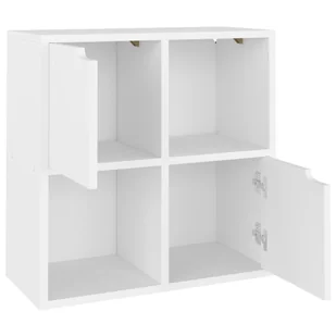 vidaXL Regał na książki, biały, 60 x 27,5 x 59,5 cm, płyta wiórowa - Regały - miniaturka - grafika 1
