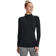 Koszulki sportowe damskie - Damski longsleeve treningowy Under Armour UA CG Authentics Mockneck - czarny - UNDER ARMOUR - miniaturka - grafika 1