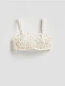 Biustonosze - Reserved - Miękki biustonosz z fiszbinami - złamana biel - miniaturka - grafika 1