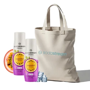 Zestaw Syrop SodaStream Marakuja 2x440 ml - Bez Cukru + Torba - Syropy i koncentraty owocowe - miniaturka - grafika 1
