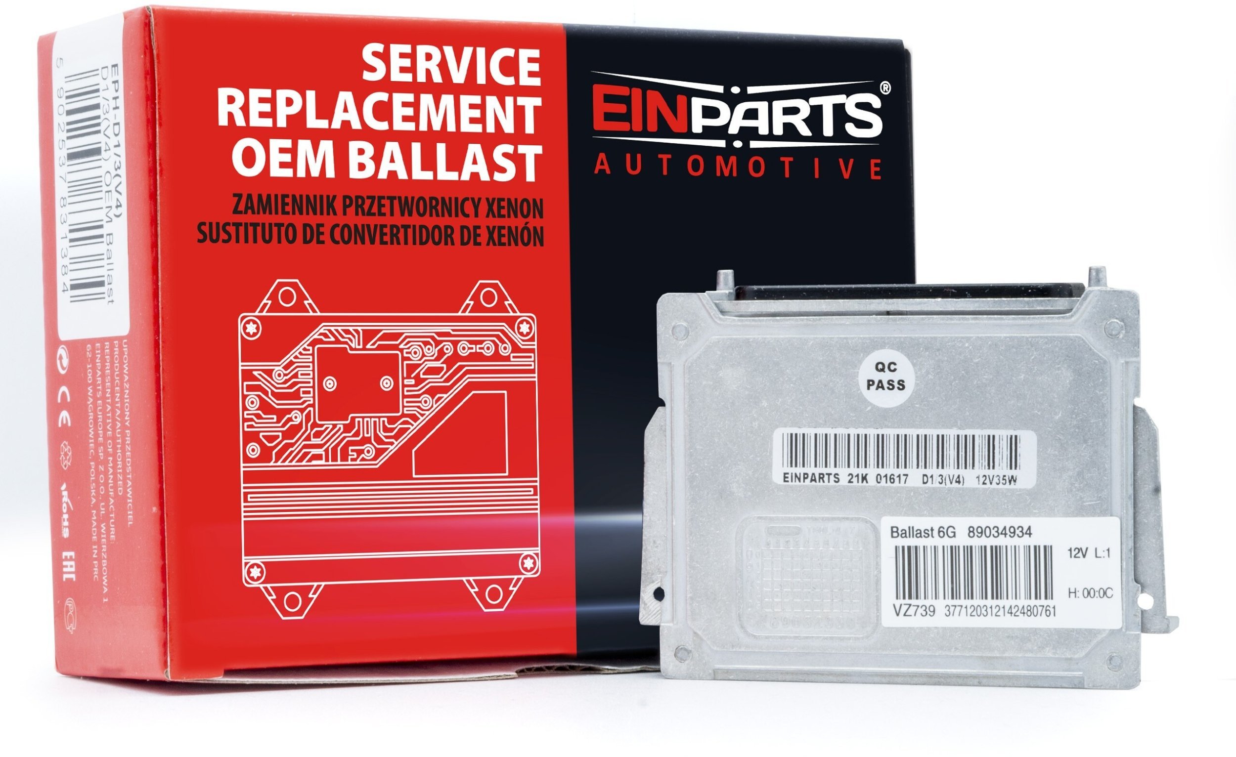 Przetwornica Einparts Automotive EINPARTS PRZETWORNICA XENONOWA EPH-D1/3 DO V4 WYSOKA JAKOŚĆ I PROSTA