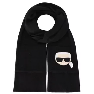 Apaszki i szaliki damskie - Karl Lagerfeld Lagerfeld Lagerfeld Ikonik Szal 145 cm black 206W3318-A999 - grafika 1