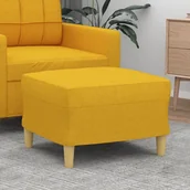 Pufy i podnóżki - Podnóżek, jasnożółty, 60x50x41 cm, tapicerowany tkaniną - miniaturka - grafika 1