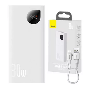 Szybko ładujący Power Bank Baseus Adaman2 10000mAh 30W (biały) - Powerbanki - miniaturka - grafika 1