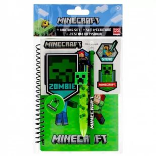 Starpak Kołozeszyt + długopis automatyczny + ołówek + notes + gumka Minecraft - Zeszyty szkolne - miniaturka - grafika 1