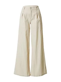 Spodnie damskie - Urban Classics Damskie spodnie High Linen Mixed Wide Leg Pants, trawa softseagrass, 30 - grafika 1