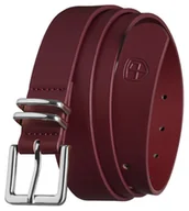 Paski - Bordowy pasek damski PETERSON elegancki klasyczny srebrna klamra do sukienki do spodni skóra ekologiczna - miniaturka - grafika 1
