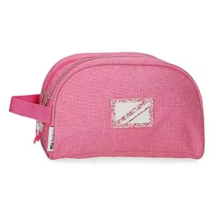 Pepe Jeans Luna Neceser Dwie przegrody adaptacyjne 26x16x12 cms Poliester Różowy, Różowy, Neceser Dos Compartimentos Adaptable, regulowana kosmetyczka dwukomorowa - Kosmetyczki, organizery i kuferki - miniaturka - grafika 1