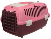 Transportery dla kotów - Trixie Capri 2 transport box, XS–S: 37×34×55 cm, dark grey/blush - miniaturka - grafika 1