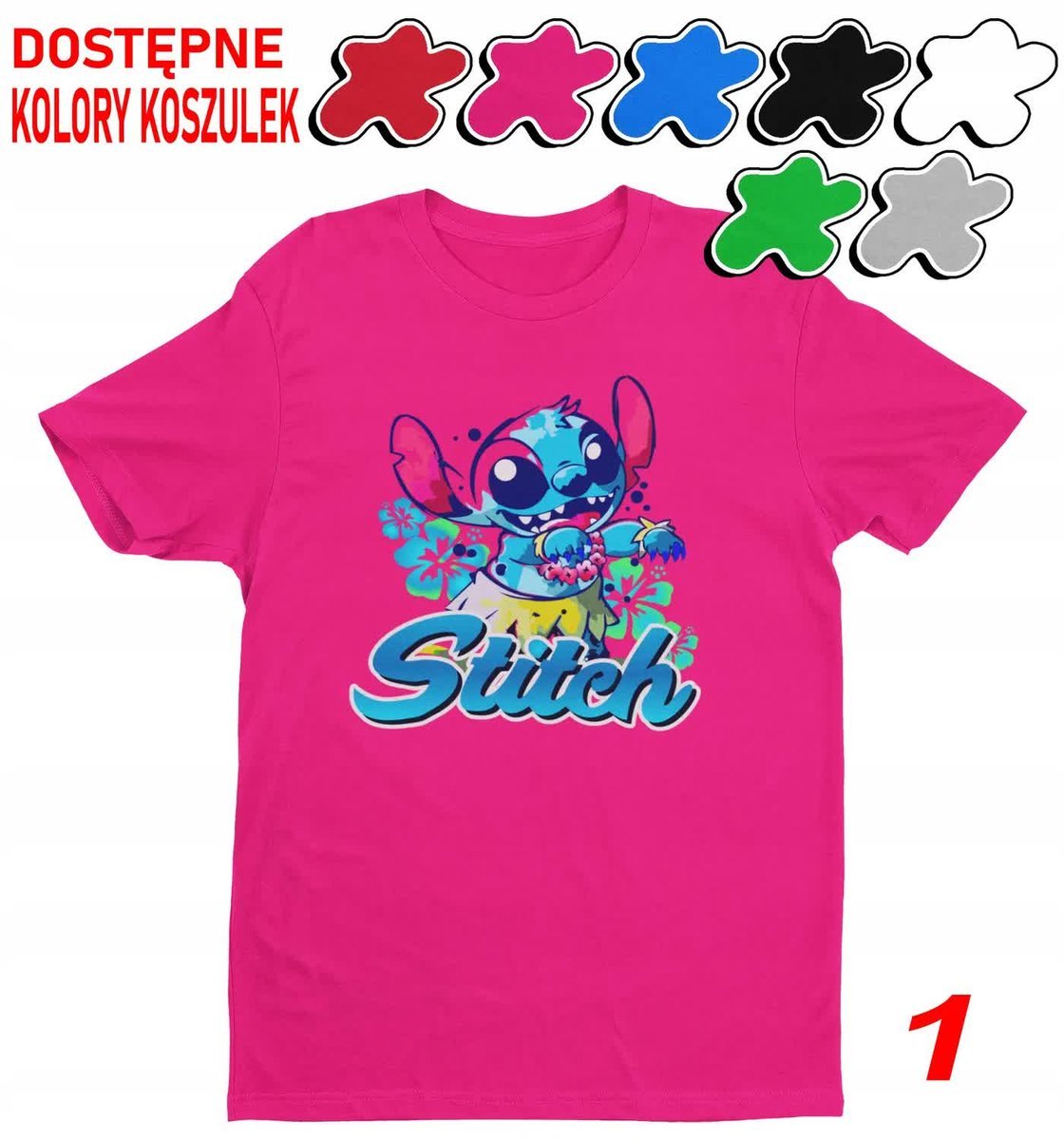 Dziecięca Koszulka Z Nadrukiem Duży Wybór Lilo I Stitch Stich - M 134-140