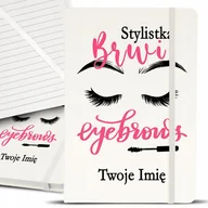 Notesy i bloczki - Notes Notatnik A5 Biały DLA STYLISTKI RZĘS IMIĘ Wz - miniaturka - grafika 1