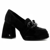 Mokasyny damskie - Czarne zamszowe mokasyny CARINII - Carinii - miniaturka - grafika 1