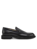 Mokasyny męskie - Calvin Klein Mokasyny Sq Rubber Onepiece Moccasin HM0HM01883 Czarny - miniaturka - grafika 1