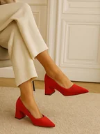 Czółenka - Bellucci Czółenka w kolorze czerwonym - miniaturka - grafika 1