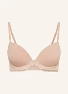 Biustonosze - Calvin Klein Biustonosz Usztywniany Sensual Stretch Love beige - miniaturka - grafika 1