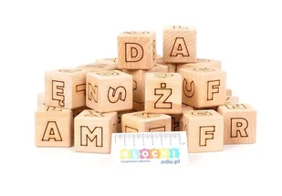 Likocki, klocki drewniane z literkami - Klocki - miniaturka - grafika 1