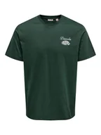 Koszulki męskie - ONLY & SONS Koszulka "Fred" w kolorze ciemnozielonym - miniaturka - grafika 1