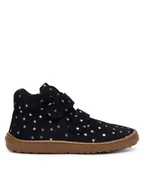 Buty dla dziewczynek - Froddo Trzewiki Barefoot Winter Furry G3110263-13 S Granatowy - miniaturka - grafika 1