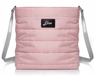 Torby i wózki na zakupy - POLSKA TOREBKA PIKOWANA DAMSKA SHOPPER WOREK RÓŻ - miniaturka - grafika 1