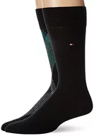 Skarpetki męskie - Tommy Hilfiger Skarpety męskie diagonal Stripe Sock Classic Sock, zielony czarny, 39-42 EU - miniaturka - grafika 1