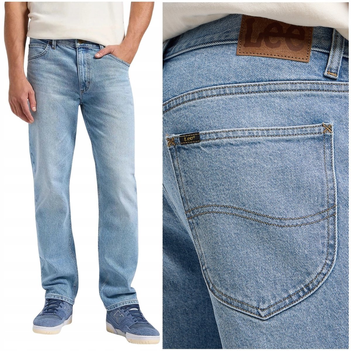 Lee WEST relaxed staright Mixtape DżINS proste spodnie jeansowe W32 L32