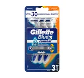Maszynki do golenia i wkłady - Gillette Blue3 Jednorazowa maszynka do golenia dla mężczyzn 3 szt. - miniaturka - grafika 1