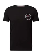 Koszulki męskie - Tommy Hilfiger czarny T-shirt meski bawełna, Rozmiar S - miniaturka - grafika 1
