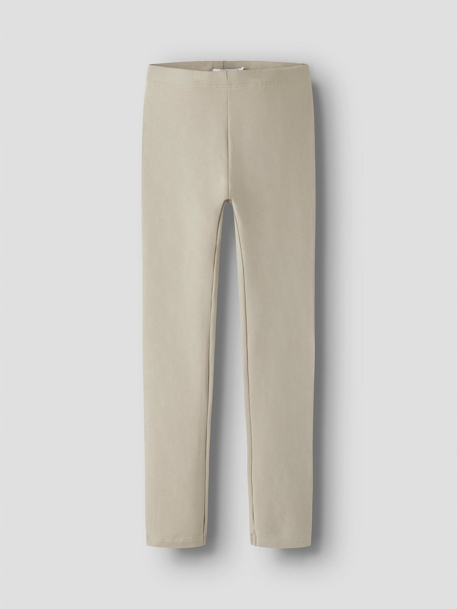 NAME IT LEGGINSY BEŻOWE GŁADKIE MIĘKKO PRZYLEGAJĄCE 164 16FA