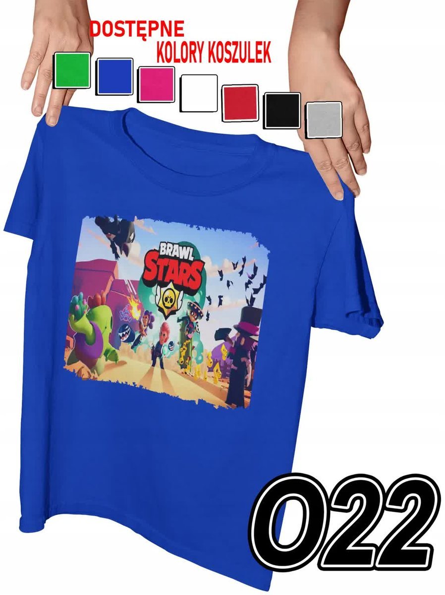 Koszulka Dziecięca Z Nadrukiem Znane Gry Braul Stars Różne - M 134-140