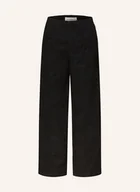 Spodnie sportowe damskie - Calvin Klein Jeans Spodnie Marlena Z Dodatkiem Lnu schwarz - miniaturka - grafika 1