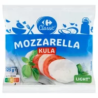 Sery - Carrefour Classic Light Mozzarella kula 125 g - miniaturka - grafika 1