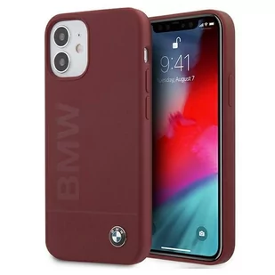 Etui BMW BMHCP12SSLBLRE iPhone 12 mini 5,4" czerwony/red hardcase Silicone Signature Logo - Etui i futerały do telefonów - miniaturka - grafika 1