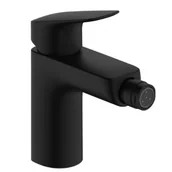 Baterie bidetowe - HANSGROHE 71200670 Logis Jednouchwytowa bateria bidetowa 100 z kompletem odpływowym Czarny Matowy - miniaturka - grafika 1