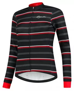 Kurtki damskie - Damska Kurtka Rowerowa  Rogelli Stripe | Black/Red - Rozmiar Xxl - grafika 1