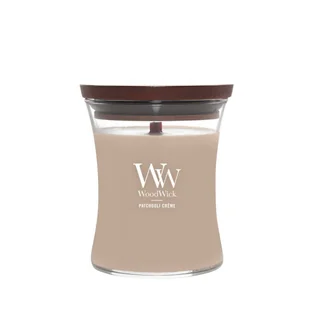 Patchouli Creme - Woodwick - średnia świeca zapachowa z drewnianym knotem - nowość 2025 - Świece - miniaturka - grafika 1