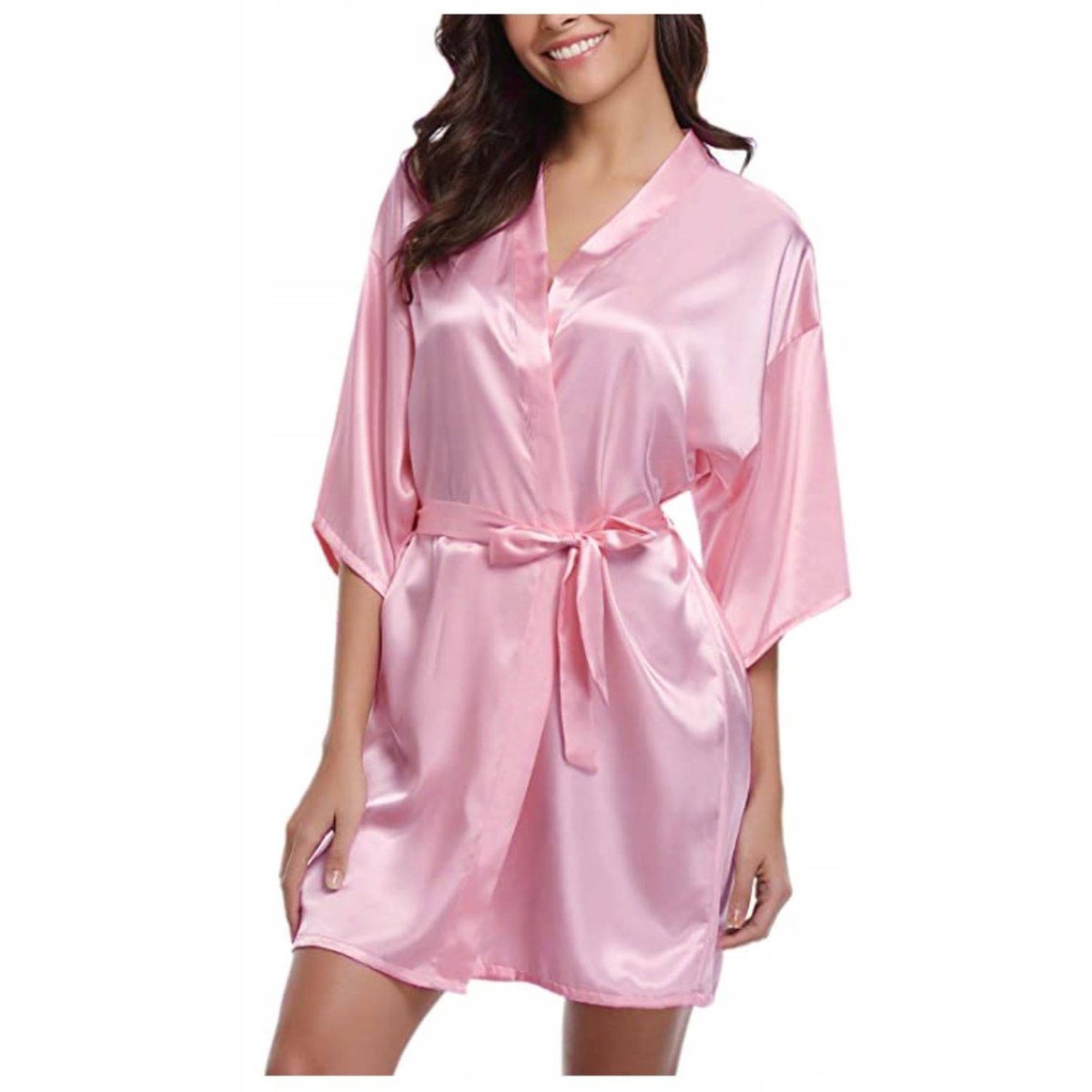 Satynowy szlafrok damski satyna podomka - XXL