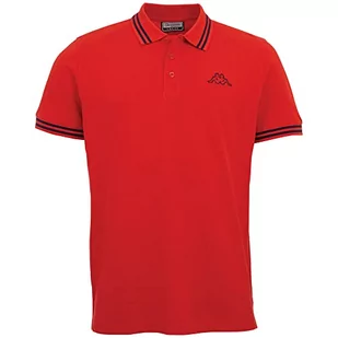Kappa Deutschland Męska koszulka polo ALEOT, Flame Scarlett, 5XL, szkarłatny (Flame Scarlett), 5XL - Koszulki męskie - miniaturka - grafika 1