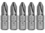 Zestawy narzędziowe - Hogert Bity krzyżowe 25mm S2 PH1 HOGERT HT1S301 5 sztuk HT1S301 - miniaturka - grafika 1