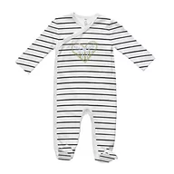 Sukienki - Eco by Naty Unisex-Baby sukienka Playwear w kolorze białym i granatowym, body 50/56, kolor biały, 50 - miniaturka - grafika 1